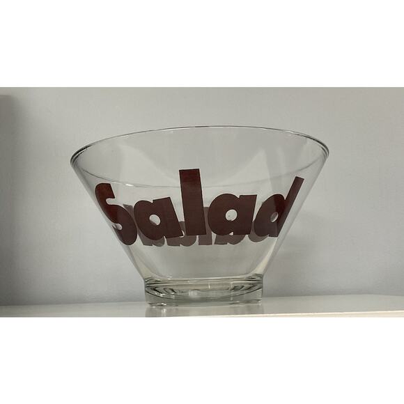 Vintage '70'sWheaton Glass Large Salad Bowl/Serving Bowl - Picture 1 of 5